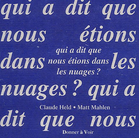 Qui a dit que nous étions dans les nuages ? book