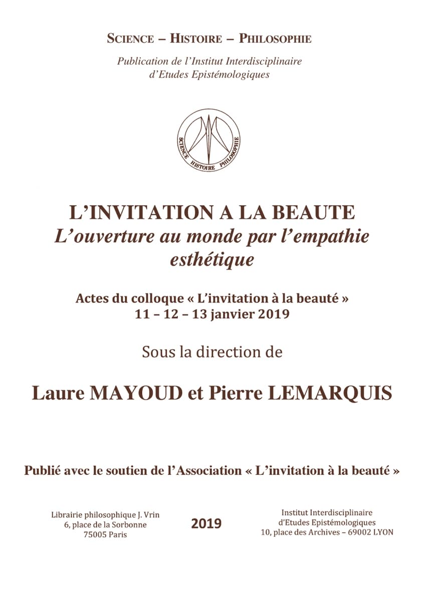 L'Invitation à la beauté: l'ouverture au monde par l'empathie esthétique Philosophy