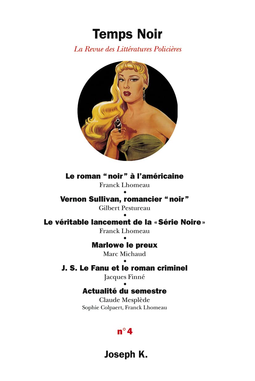Temps Noir la revue des Littératures Policières n°4 Contemporary literature