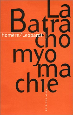 La Batrachomyomachie book
