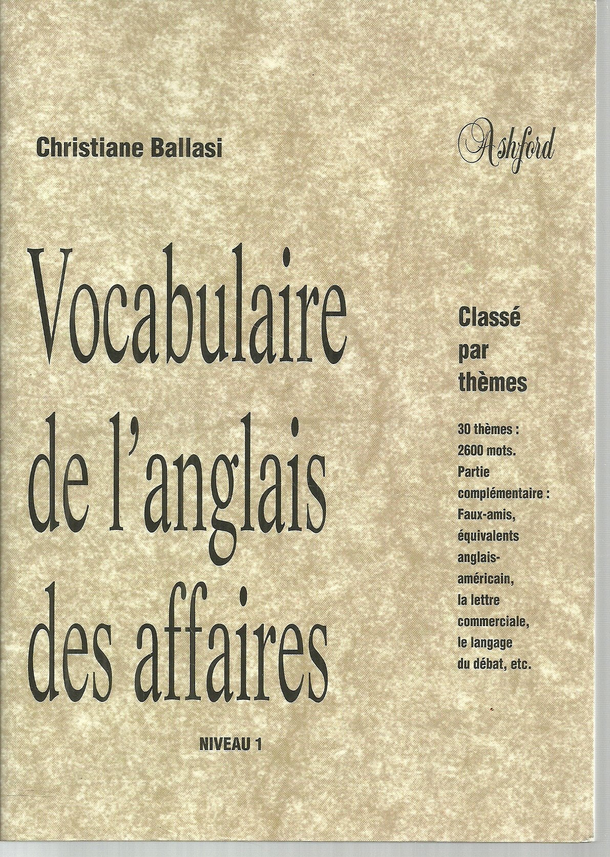 Vocabulaire de l'anglais des affaires Books