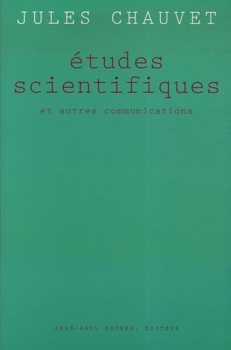 Etudes scientifiques: Et autres communications (1949-1988) Books