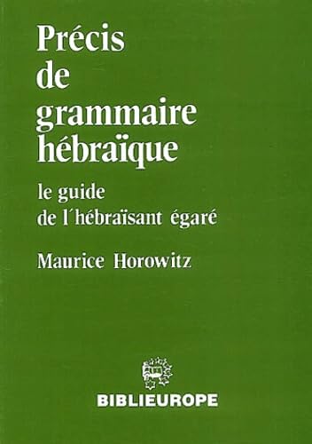 Précis de grammaire hébraïque.: Le guide de l'hébraïsant égaré Books
