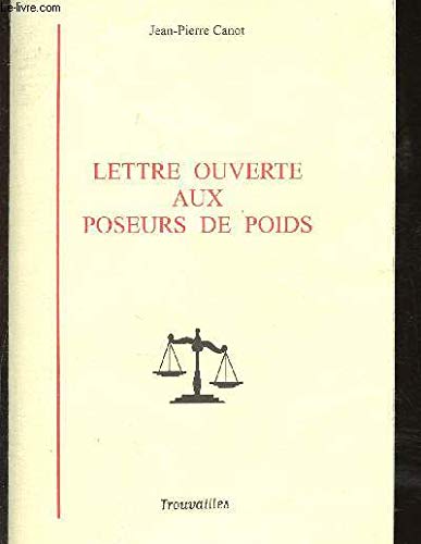 Lettre ouverte aux poseurs de poids book