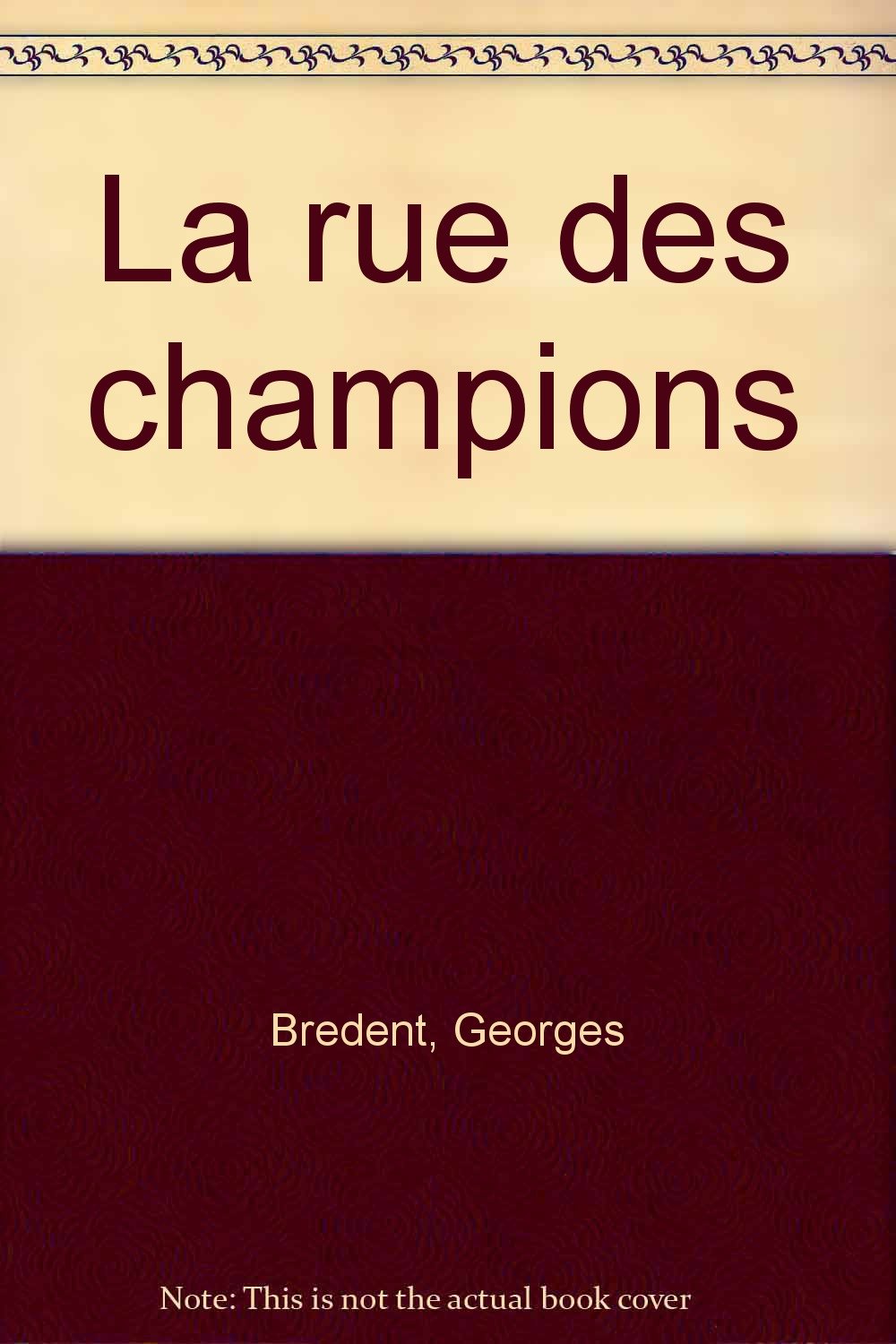 La rue des champions Books