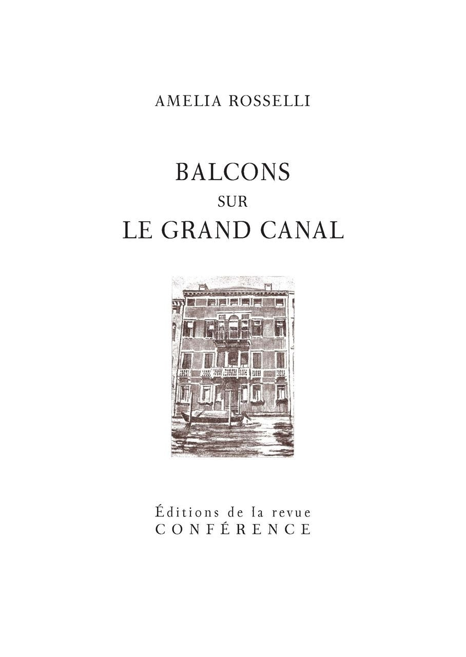 Balcons sur le grand canal book