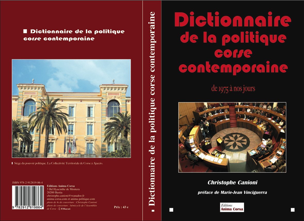 Dictionnaire de la politique corse contemporaine de 1975 à nos jours book