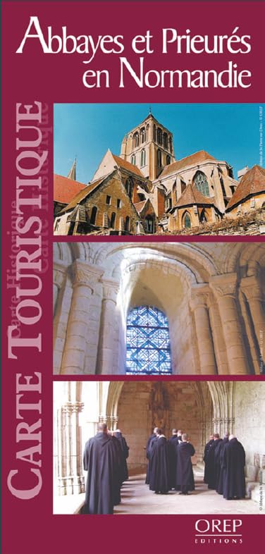Abbayes et Prieurés en Normandie - Carte touristique Geology & Geography