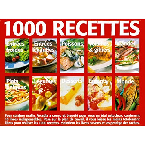 1000 Recettes coffret 10 volumes + 1 livre blanc: Entrées chaudes. Poissons. Volailles et gibiers. Viandes Books