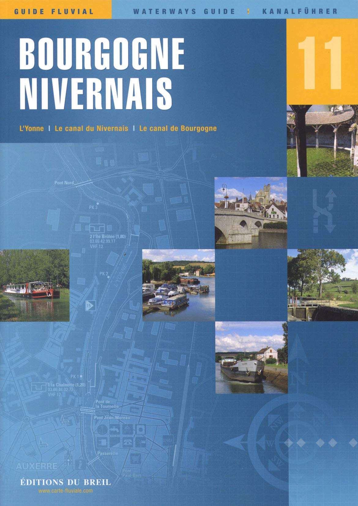 11 - Bourgogne / Nivernais: Edition du Breil Kanalführer: Französ.-Engl.-Dtsch. (Waterways Guide) Leisure, Home & Garden