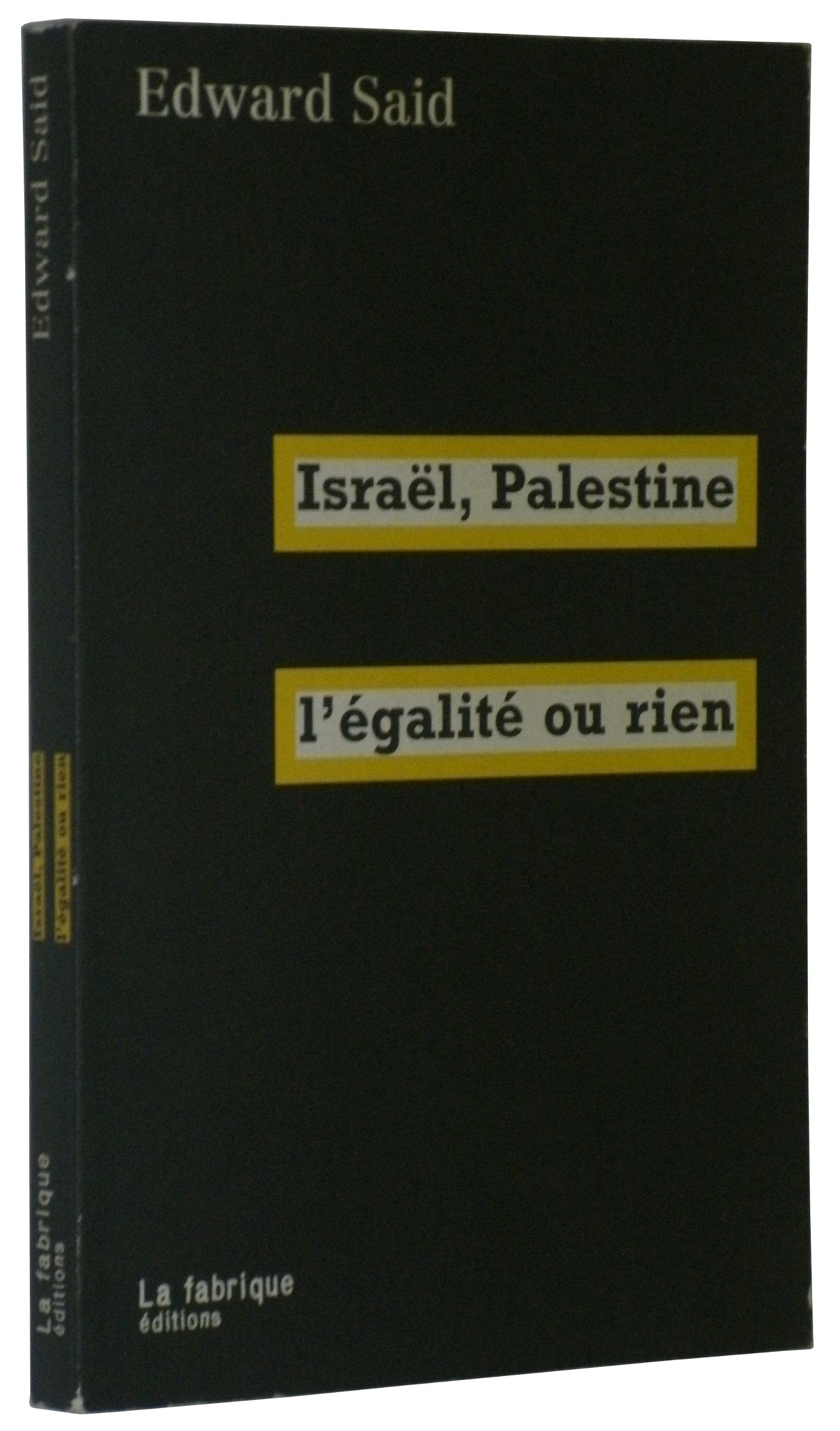 Israël, Palestine : l'égalité ou rien book
