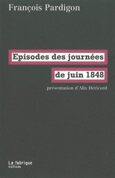 Product Image: Episodes des journées de juin 1848