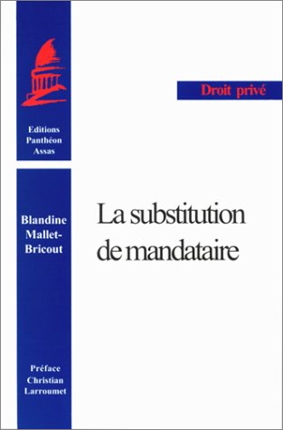 La substitution du mandataire book