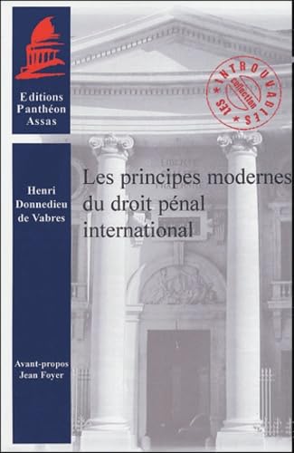 Les principes modernes du droit pénal international book