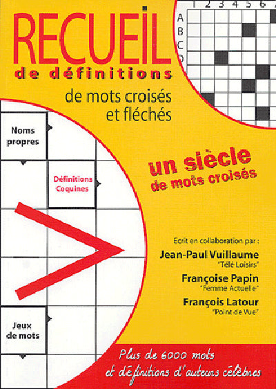 Product Image: Recueil de définitions de mots croisés et fléchés