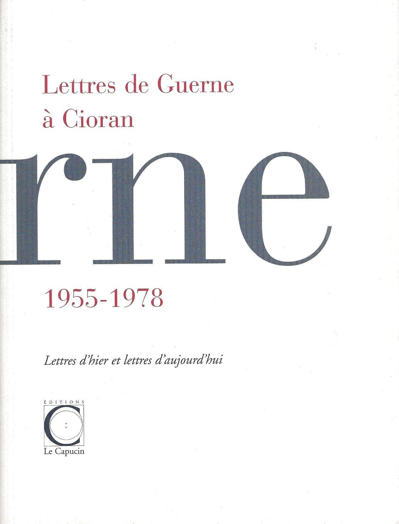 Lettres de Guerne à Cioran book