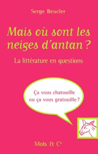Mais où sont les neiges d'antan ?: La littérature en questions book