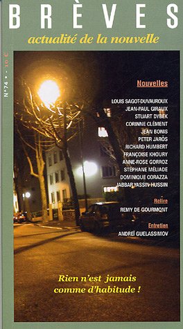 Brèves, N° 74 : Rien n'est jamais comme d'habitude book