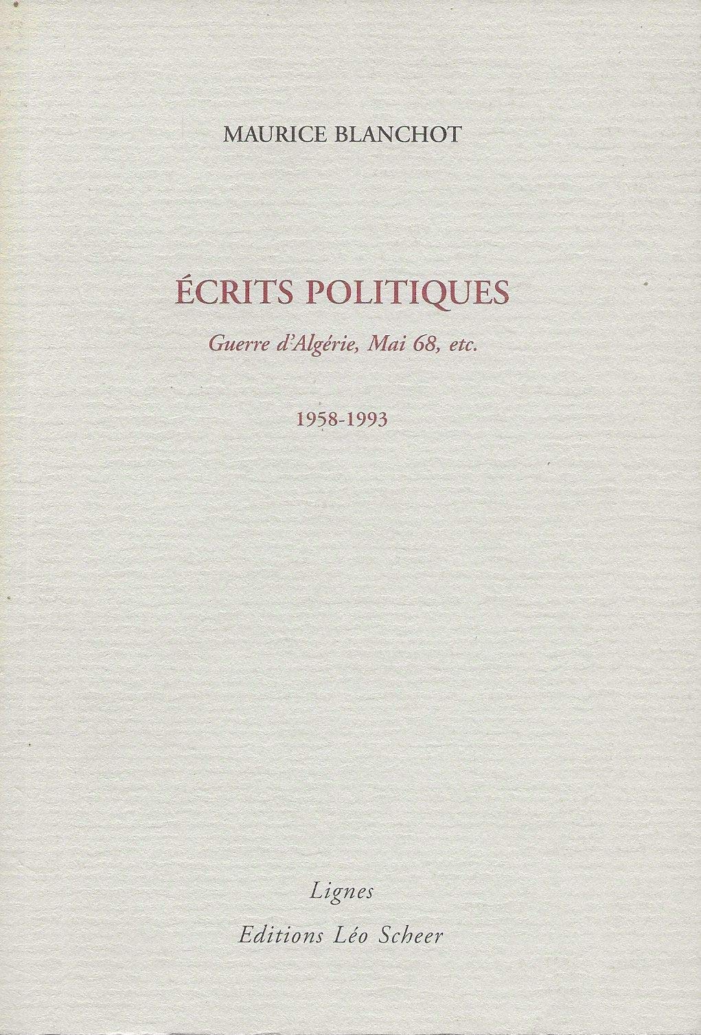 Ecrits politiques (1958-1993) Essays & Short Stories