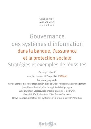 La gouvernance des systèmes d'information dans la banque, l'assurance et la protection sociale book