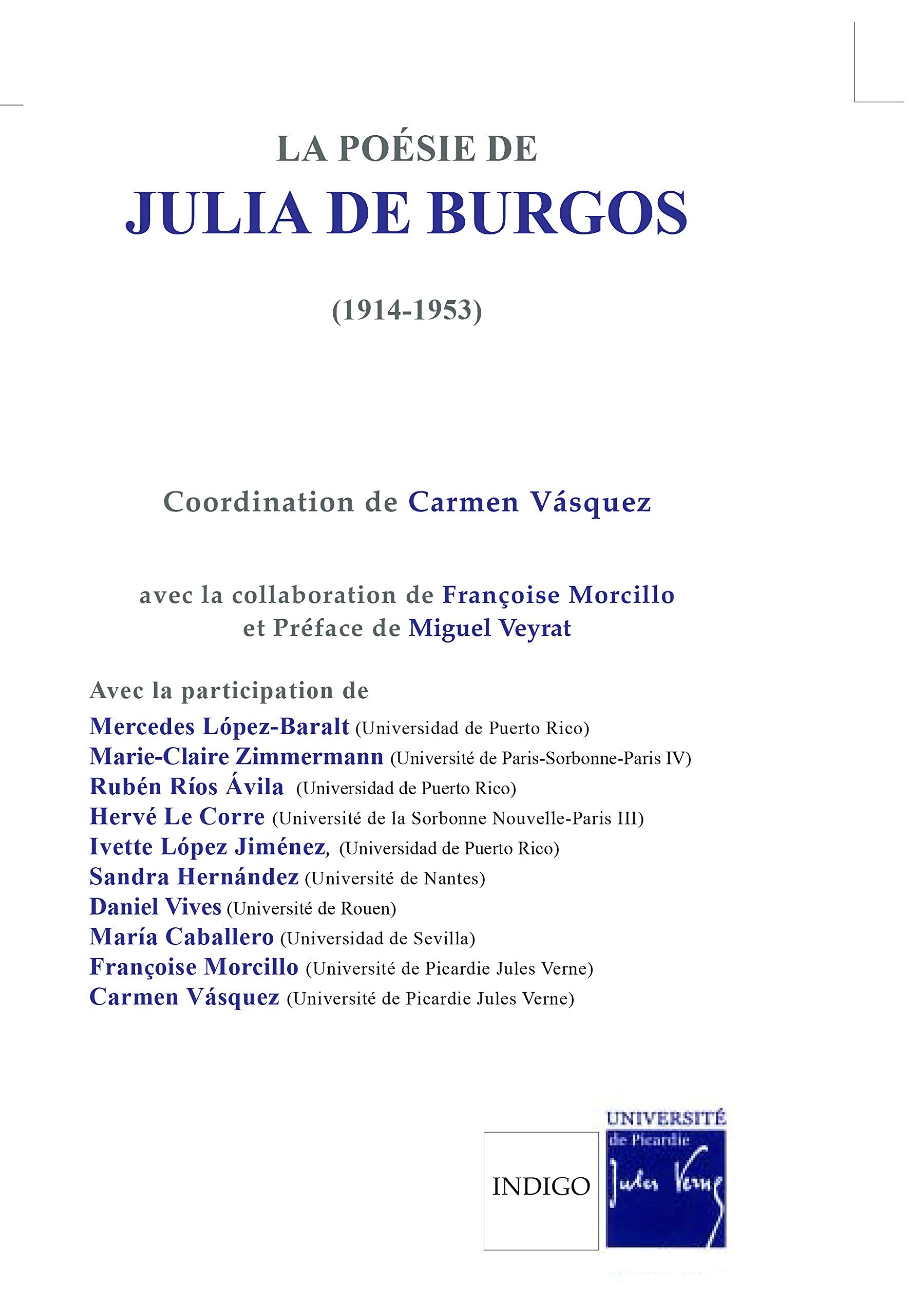 La poésie de Julia de Burgos book