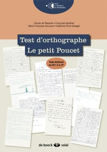 Test d'orthographe Le petit poucet: Texte étalonné du CE à la 3ème book