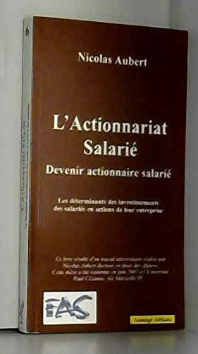 L'actionnariat salarie devenir actionnaire salarie Books