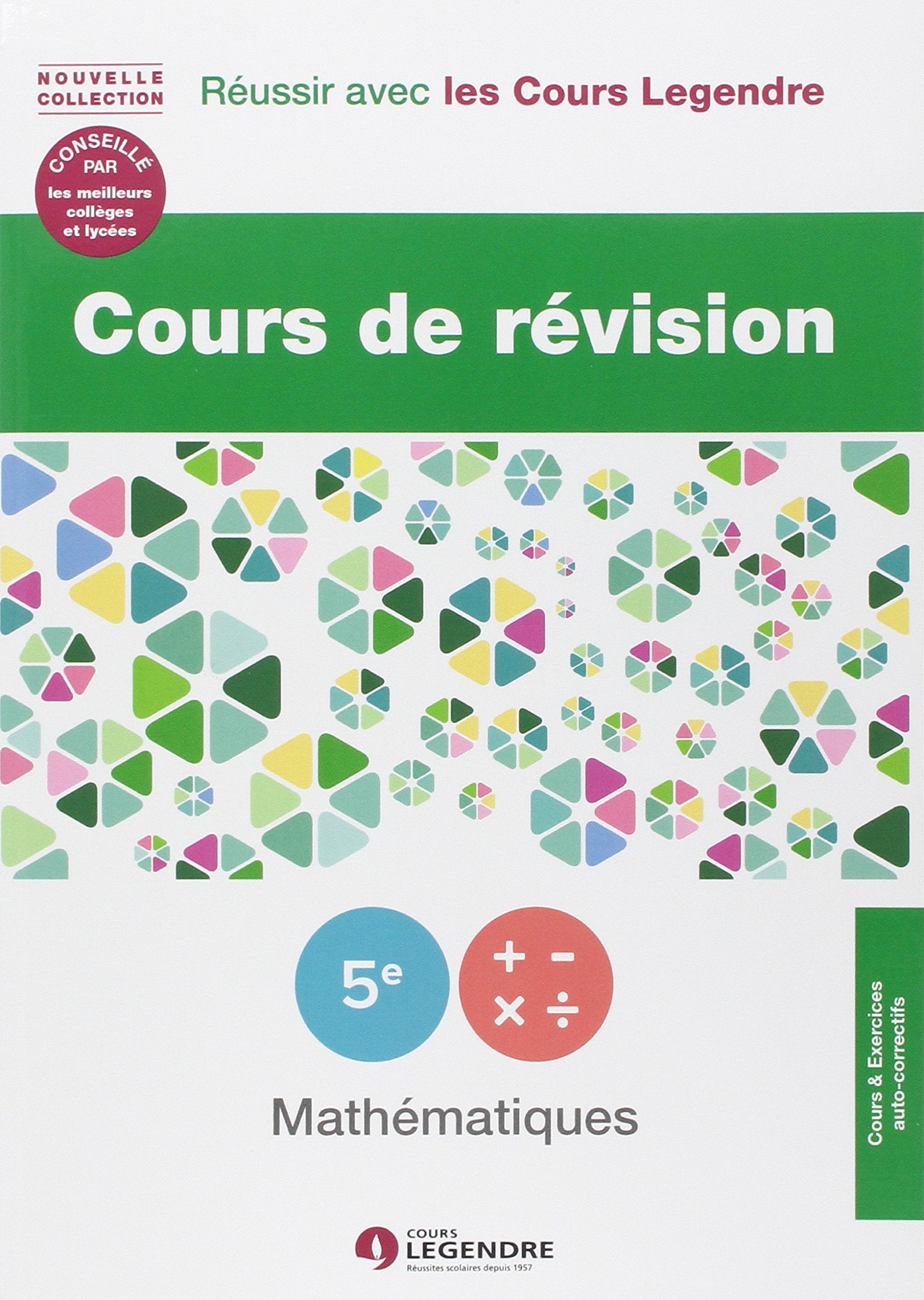 Cours de révision Mathématiques 5e: Leçons et exercices Books