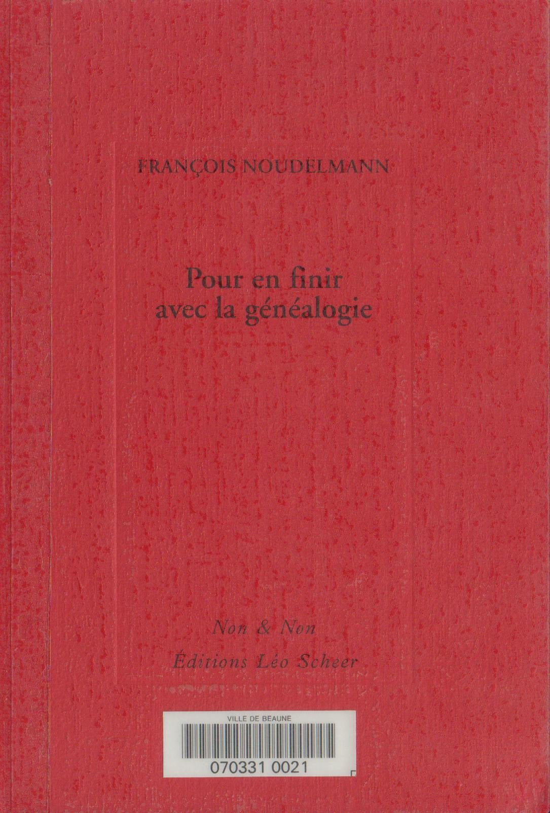 Pour en finir avec la généalogie book