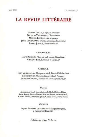 La Revue Littéraire, N°15, juin 2005 book