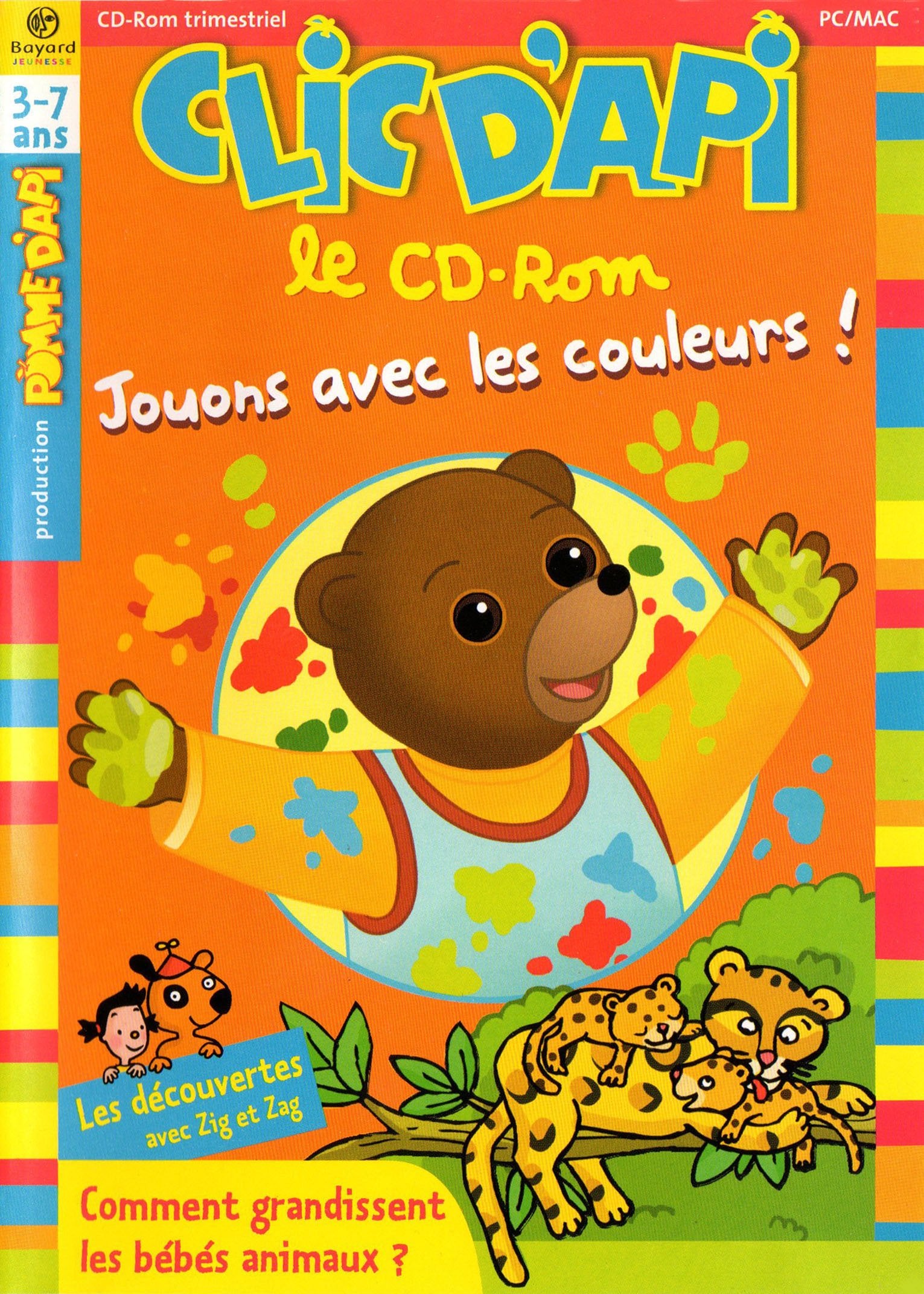 CLIC D'API le CD-ROM jouons avec les couleurs ! - Comment grandissent les bébés animaux ?- software
