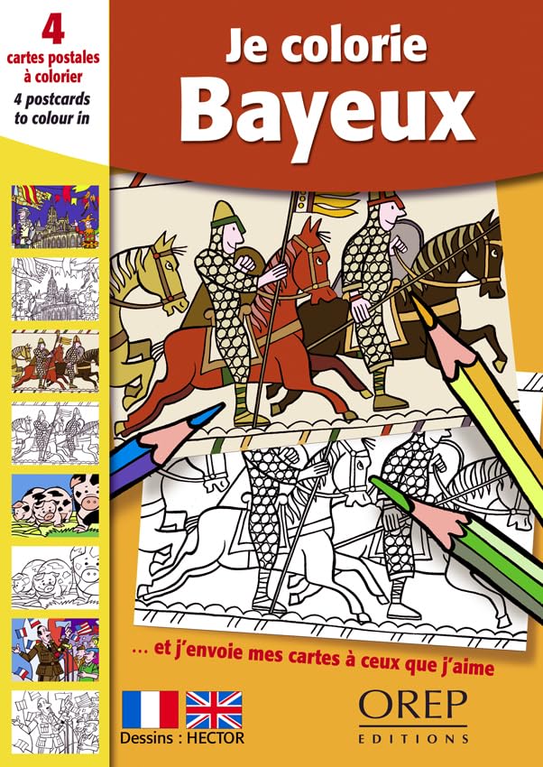 4 cartes postales à colorier : Je colorie Bayeux book