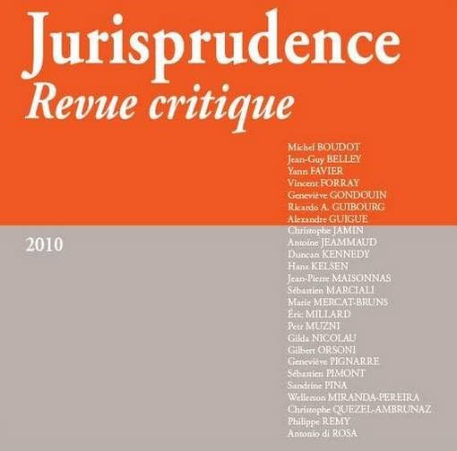 Jurisprudence- Revue critique 2010 book