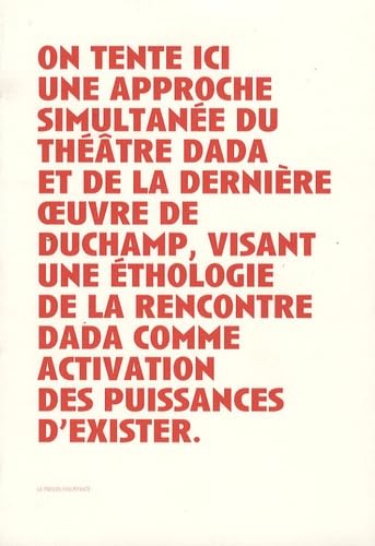 Duchamp, le regardeur et la scène de l'art : un théâtre dada: Suivi de Manifeste(s) pour un théâtre rastaquouère Books