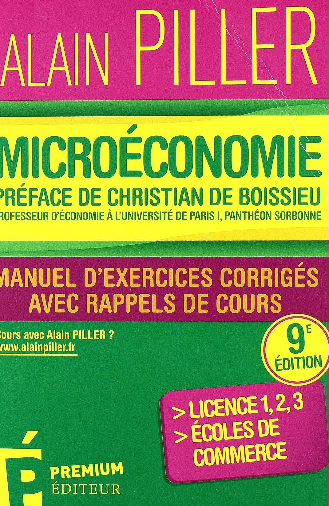 Microéconomie: Manuel d'exercices corrigés avec rappels de cours Books