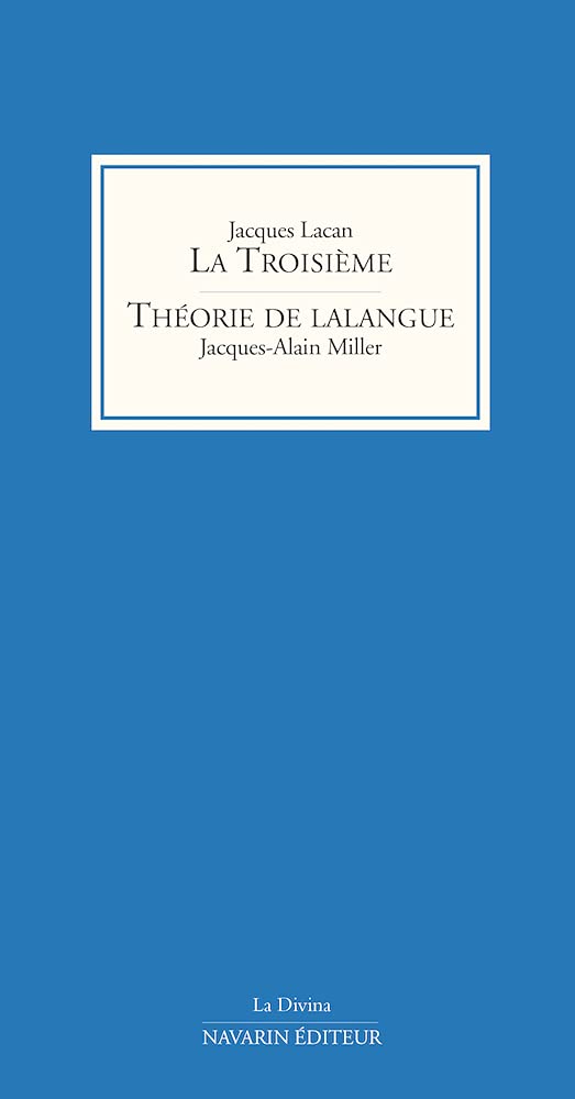 La Troisième - Théorie de lalangue book