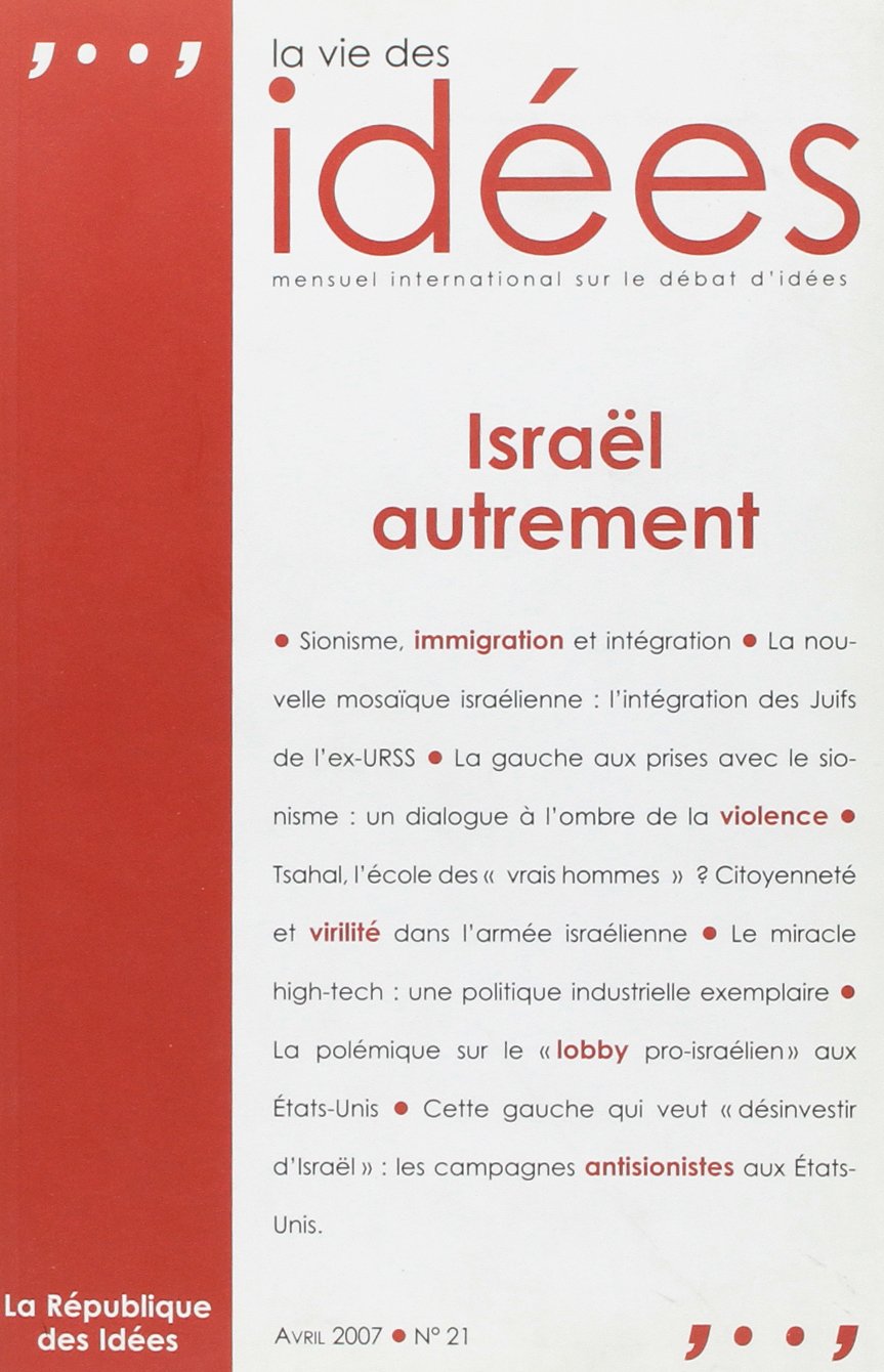 Vie des idées (La), n° 21/4/2007. Israël book