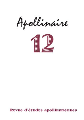 Apollinaire 12 - Revue d'études apollinariennes book