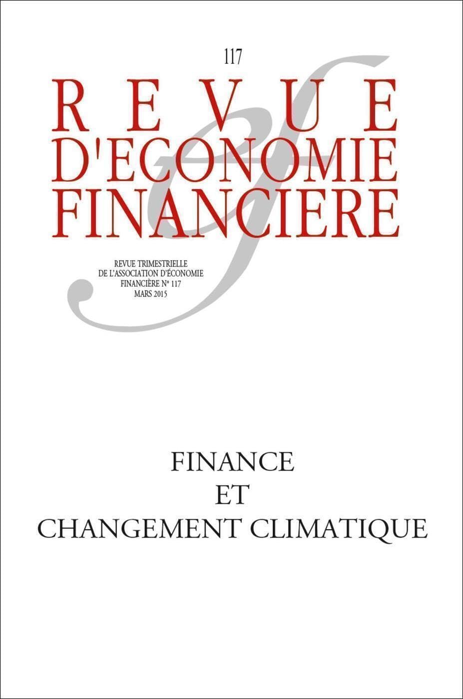 Changement climatique et finance durable - N°117 - Mars 2015 Business, Finance & Career
