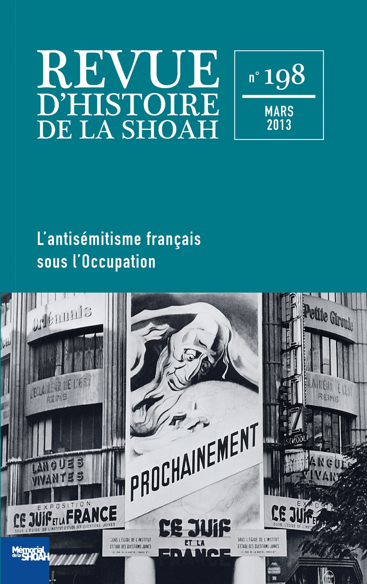 Revue Histoire de la shoah n°198 - L'Antisémitisme français sous l'occupation book