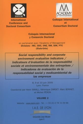 Indicateurs d'évaluation de la responsabilité sociale et environnementale des entreprises: 2 volumes Books
