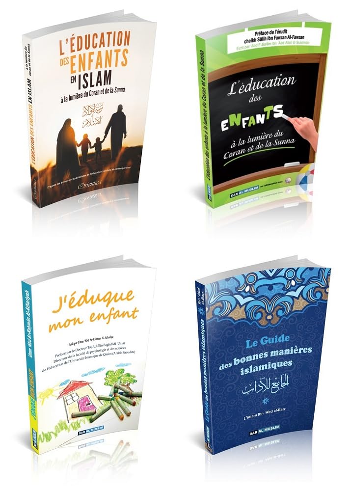 Pack 4 livres : Guide complet sur l'éducation des enfants en islam et les bonnes manières islamiques Children's books