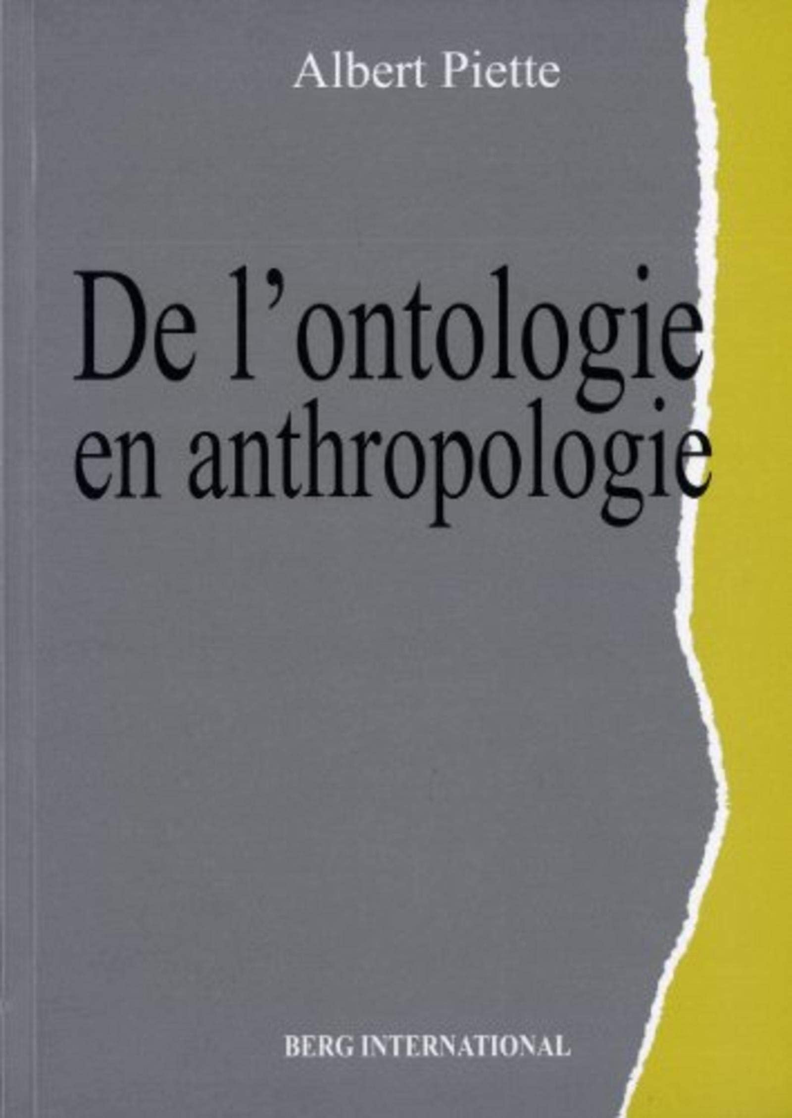De l'ontologie en anthropologie book