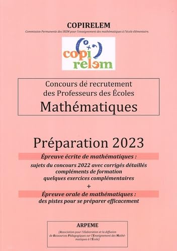 Mathématiques Concours de recrutement des professeurs des écoles: Préparation book