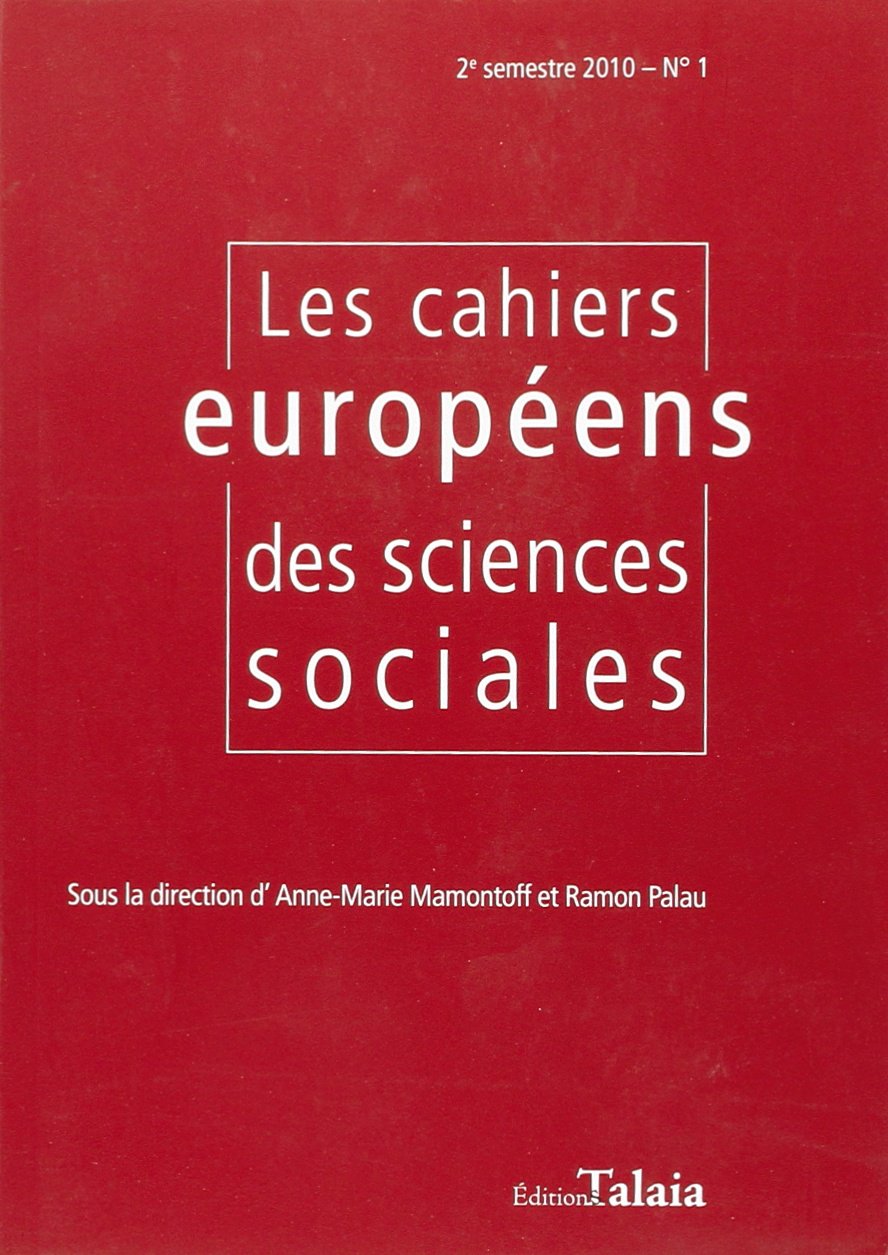 Les Cahiers européens des sciences sociales N°1 book