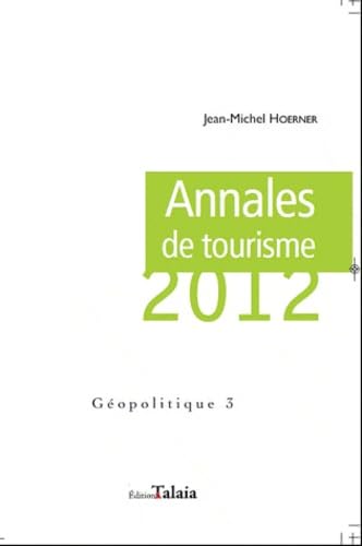 Annales de tourisme 2012 book
