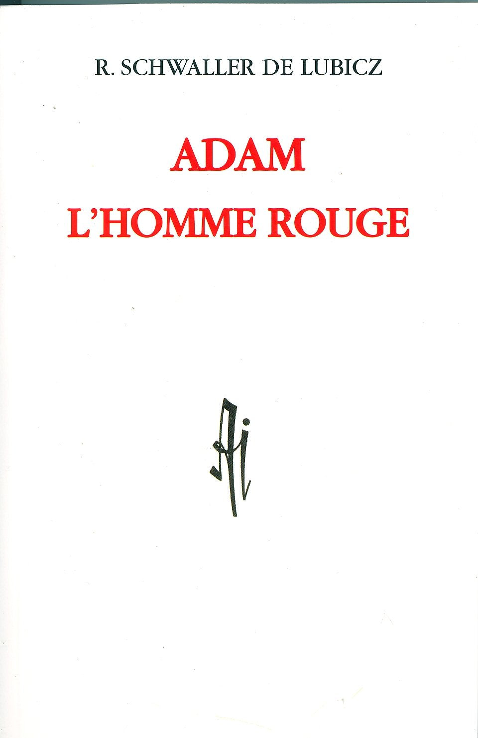Adam l homme rouge book