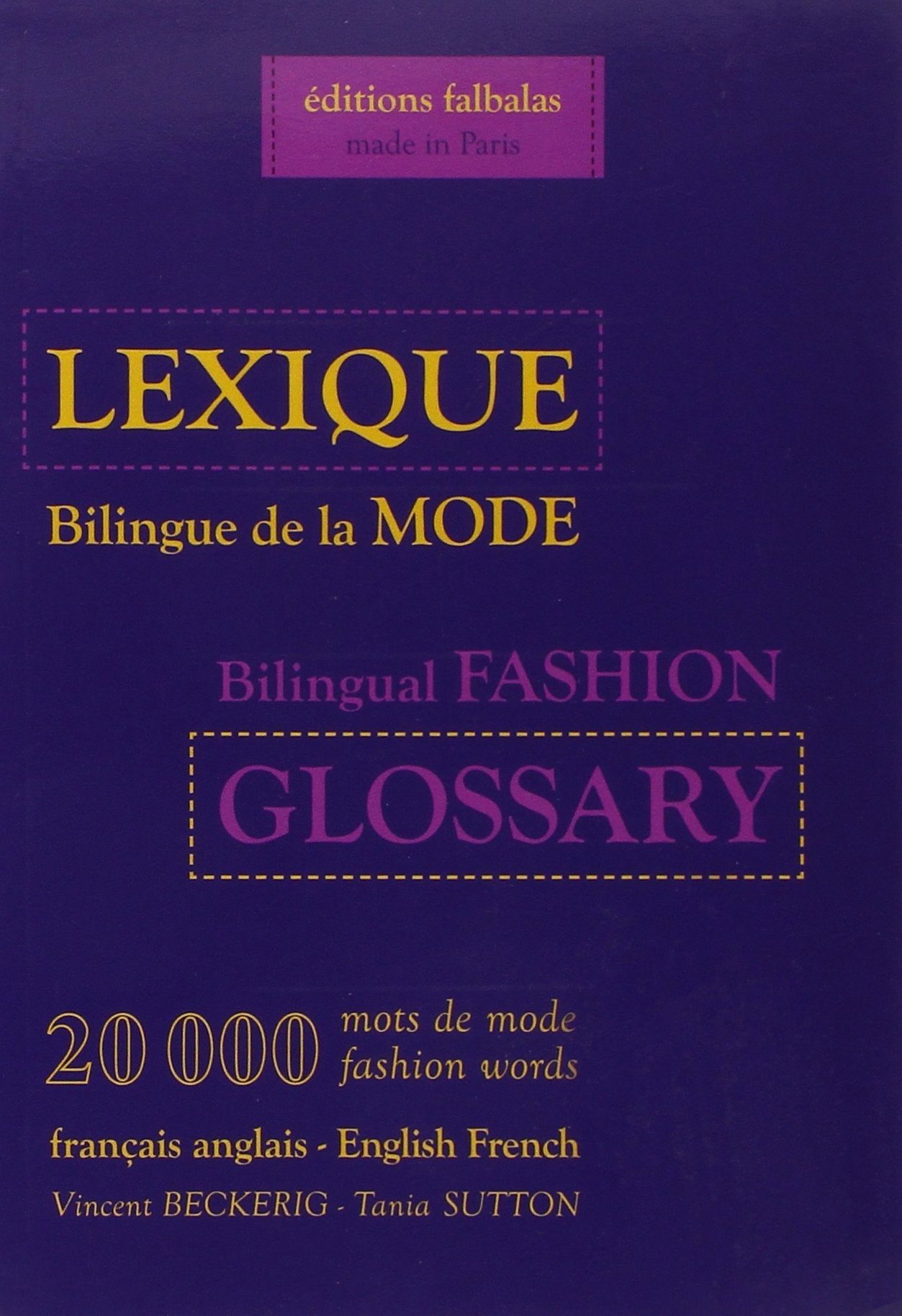 Lexique bilingue de la mode français-anglais et anglais-français book