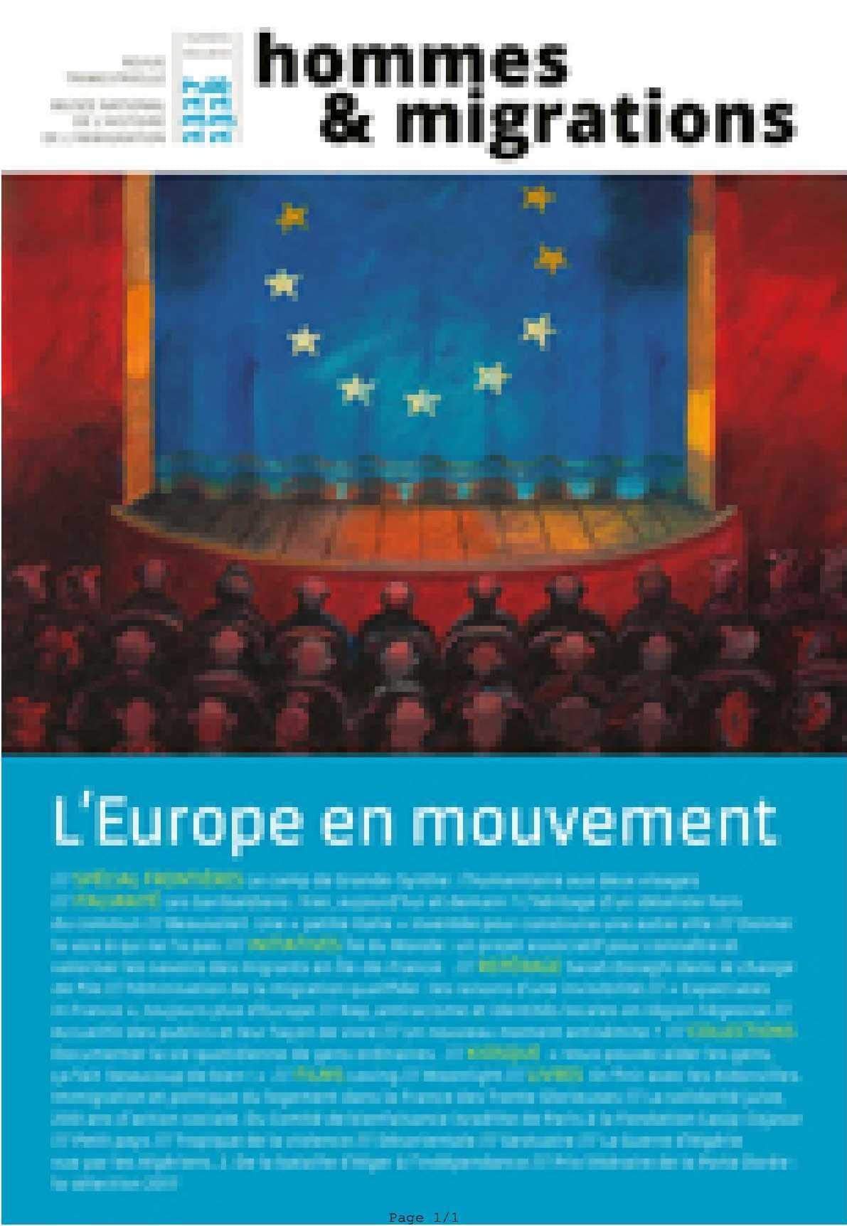 Hommes & Migrations N 1317 - 1318 l'Europe en Mouvement Mai 2017 book