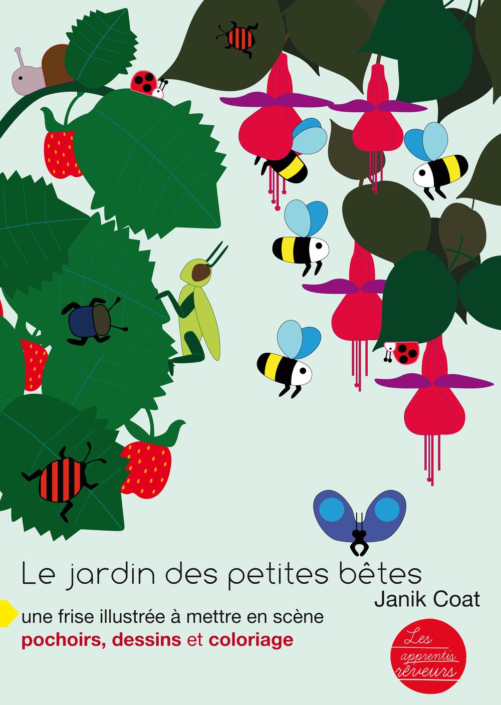 Le jardin des petites bêtes: Pochoirs, dessins et coloriage book